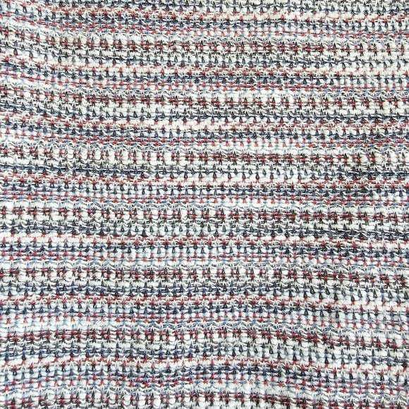 Anthropologie Maeve tweed fringe wrap skirt white red blue size 4 NWOT - Picture 10 of 14